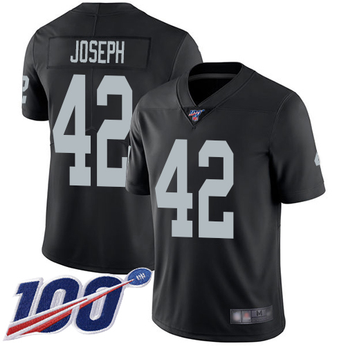 Men Oakland Raiders Limited Black Karl Joseph Home Jersey NFL Football #42 100th Season Vapor Jersey